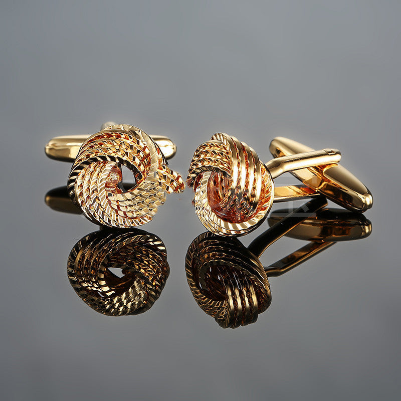 Plated Twist French Cufflinks