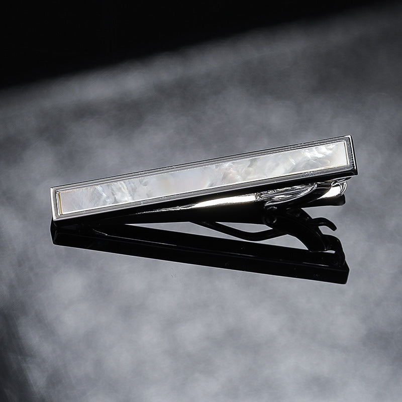 Shell White Tie Clip
