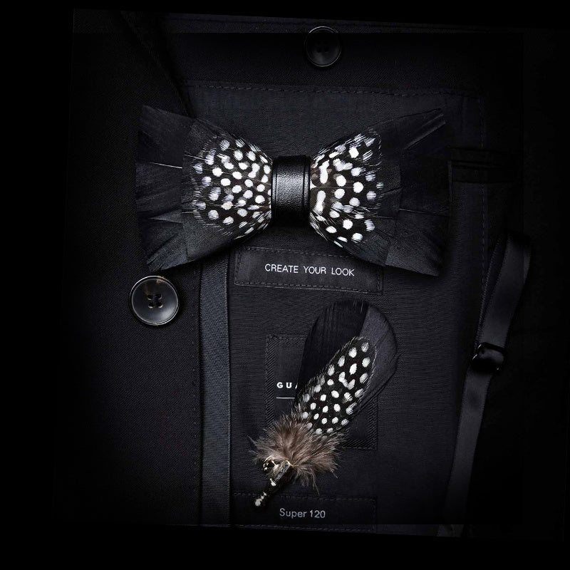 Feather Bow Tie