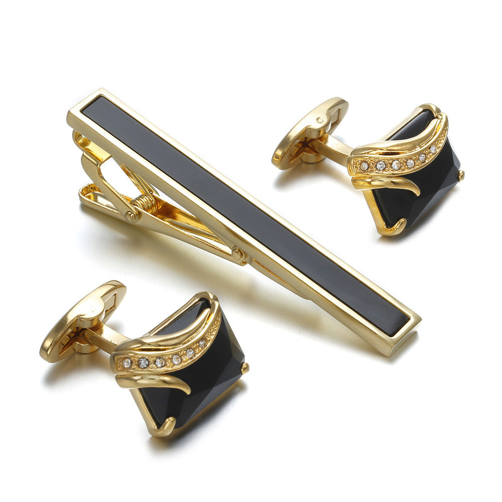 Fashion Tie Clip Cufflinks Set