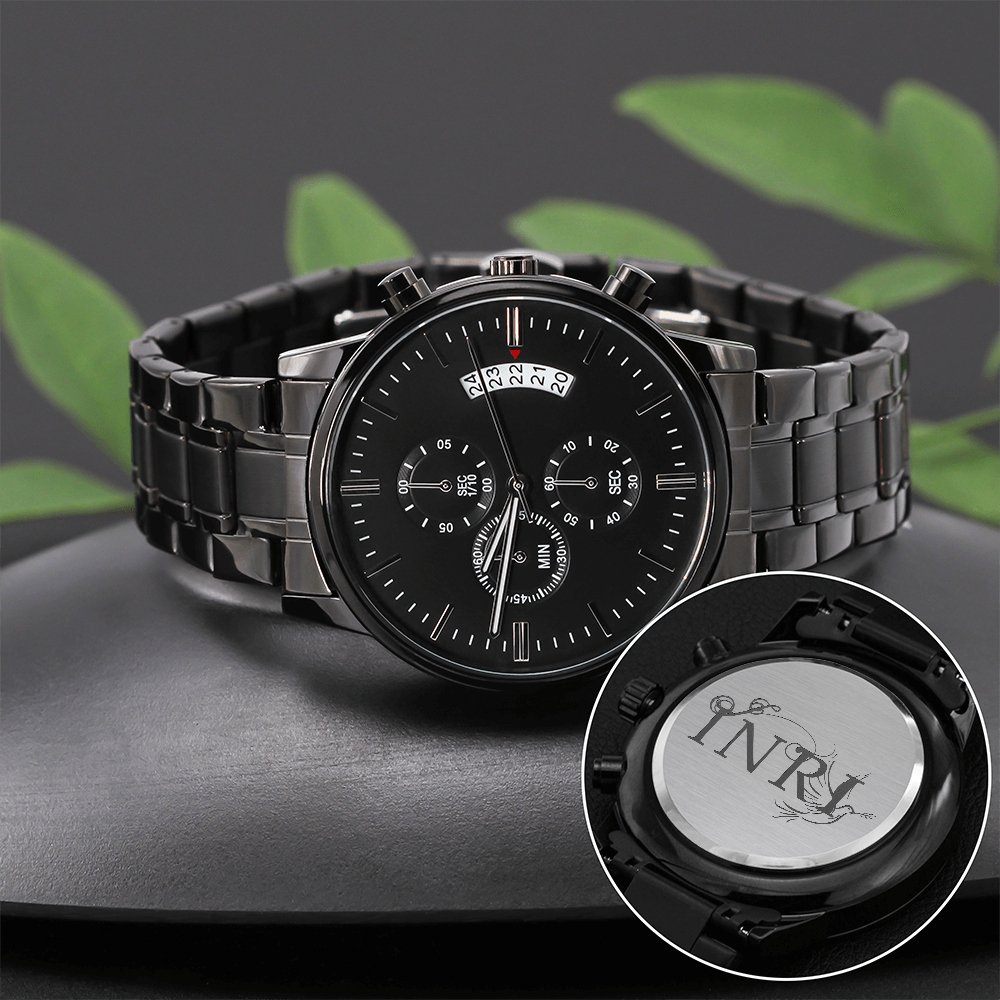 Black Chronograph Watch