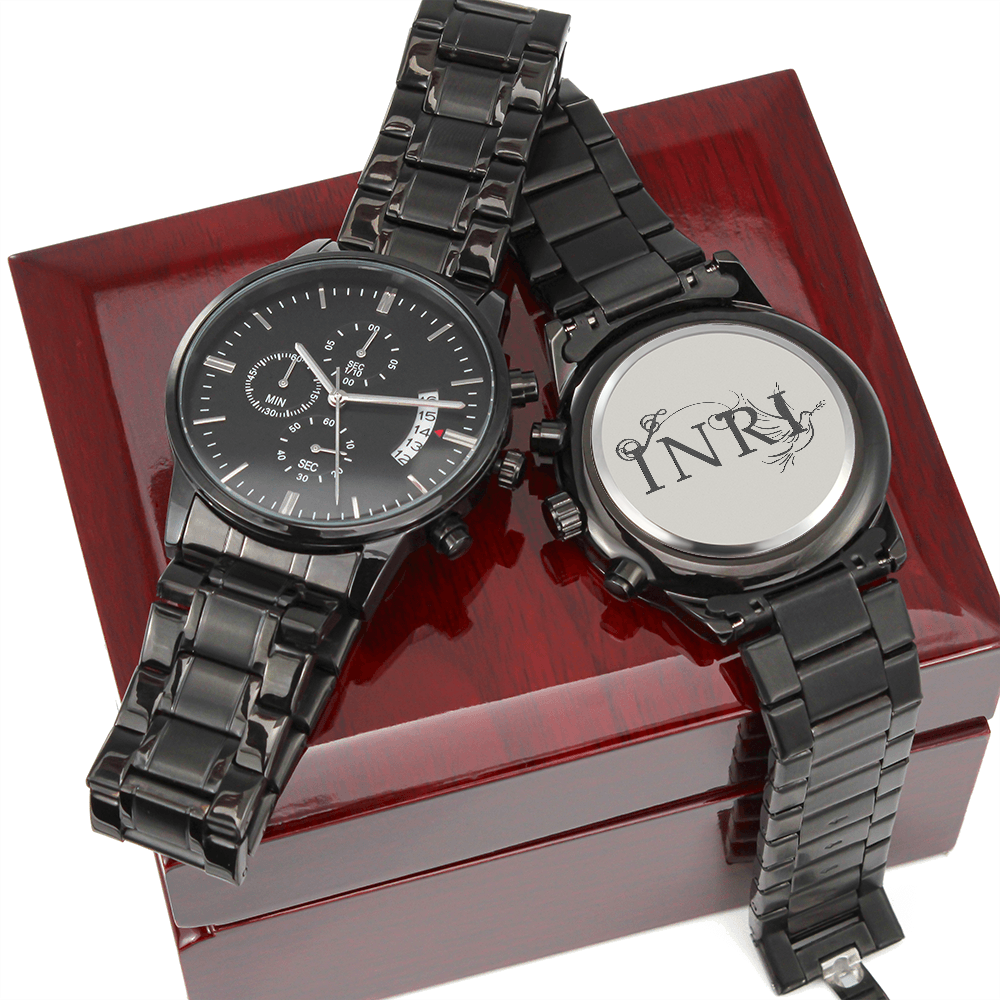Black Chronograph Watch