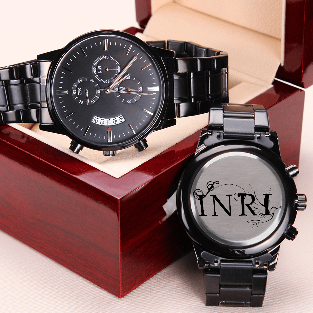 Black Chronograph Watch