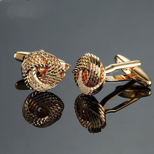 Plated Twist French Cufflinks