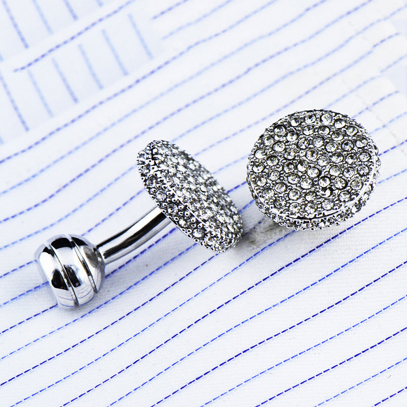 Crystal Full Rhinestone Cufflinks