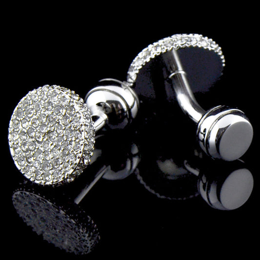 Crystal Full Rhinestone Cufflinks