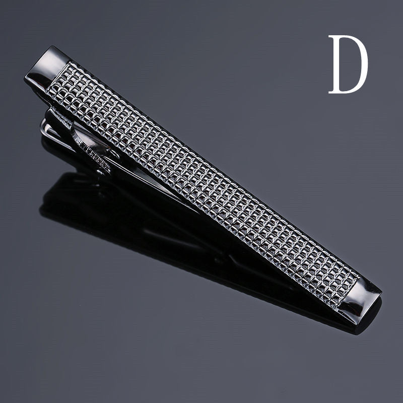 Bronze Polished Pattern Floral Tie Clip