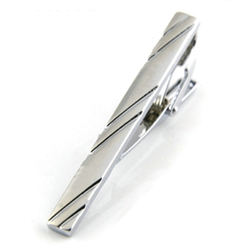 Business Silver Diagonal Cufflinks