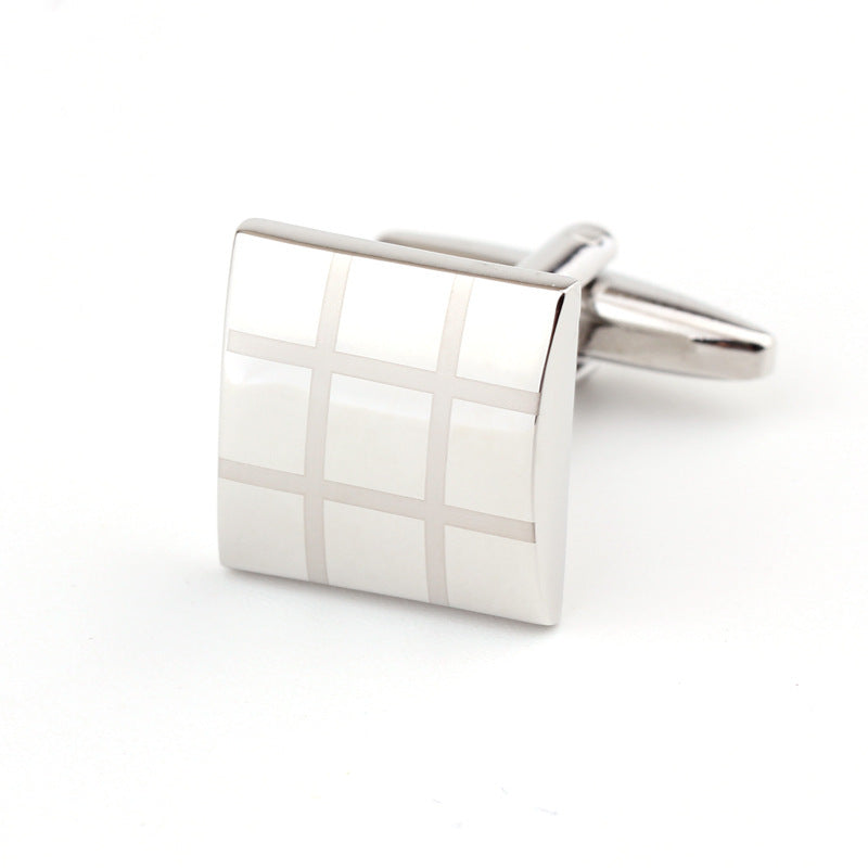 Square Plaid French Cufflinks