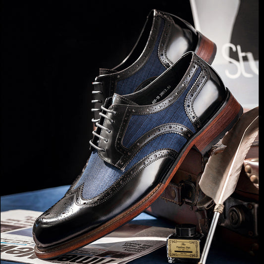Mixed Colour Block Business Formal Shoes