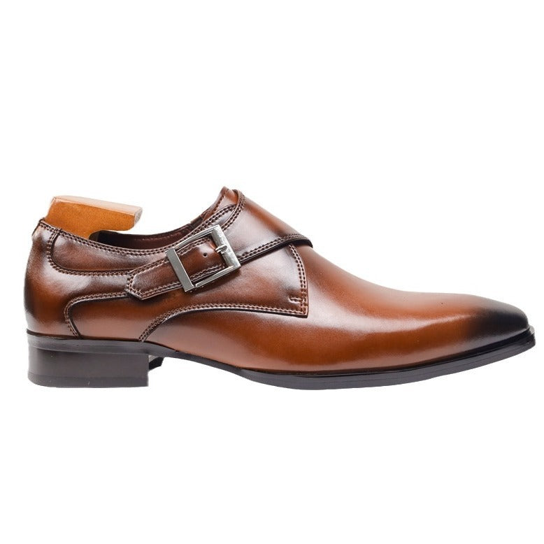 Square Toe Business British Style Monk Shoes