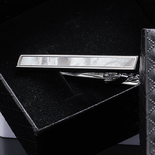 Shell White Tie Clip