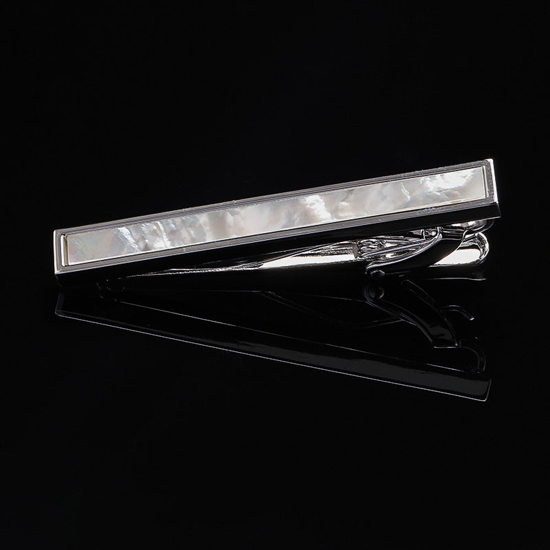 Shell White Tie Clip