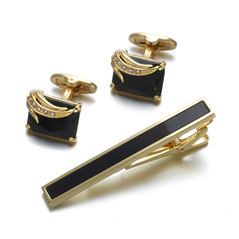 Fashion Tie Clip Cufflinks Set
